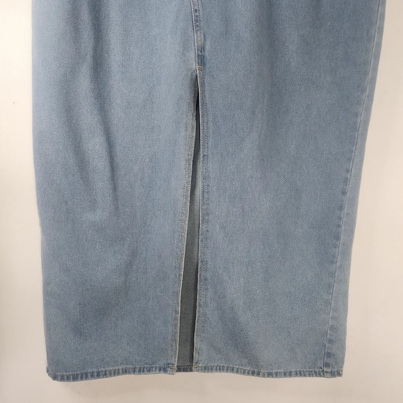 Shein Curve High Waist Split Thigh Denim Jean Skirt - Picture 7 of 13